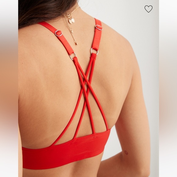 ❤️AERIE REAL SUNNIE WIRELESS LIGHTLY LINED STRAPPY BRA - Picture 4 of 9